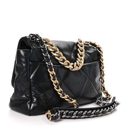 Chanel Lambskin Quilted Large Chanel 19 Flap Black 3 of 10