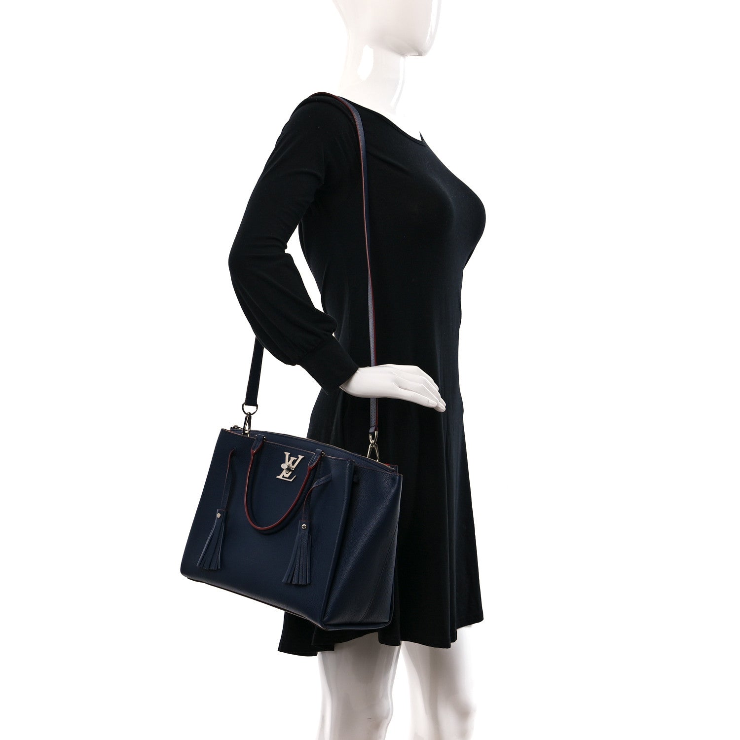 Louis Vuitton Calfskin Lockmeto Marine Rouge 2 of 8