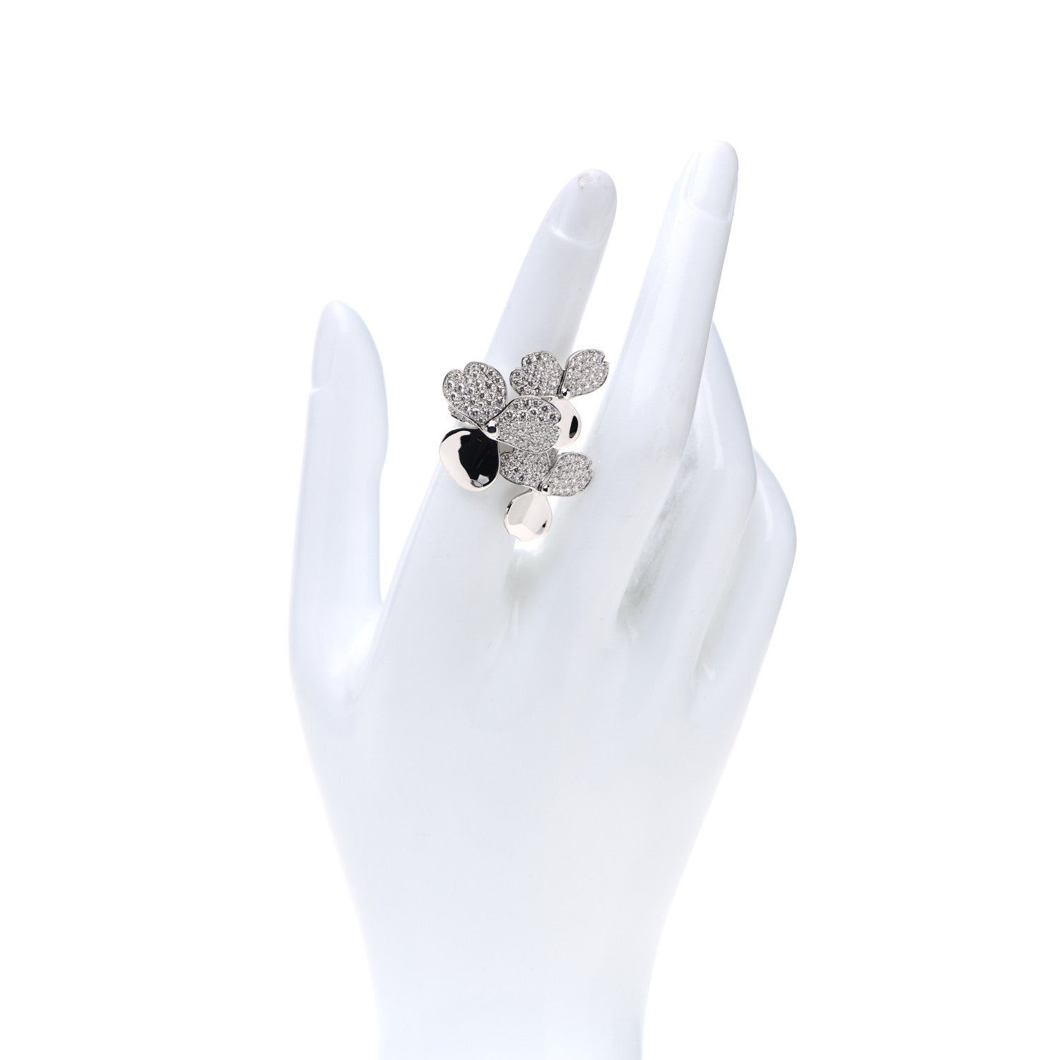 Tiffany Platinum Diamond Paper Flowers Cluster Ring 52 6 2 of 6