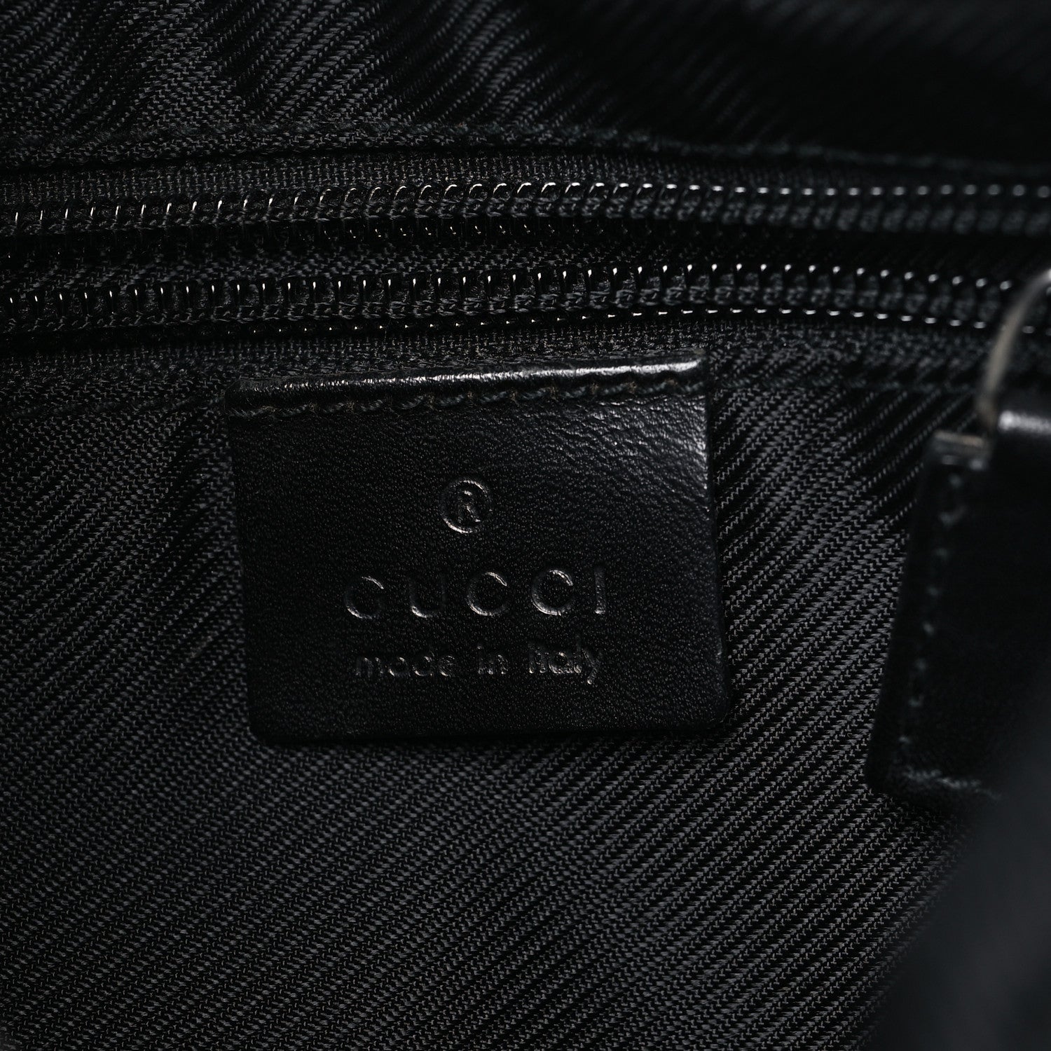 Gucci Denim Monogram Shoulder Bag Black 6 of 10