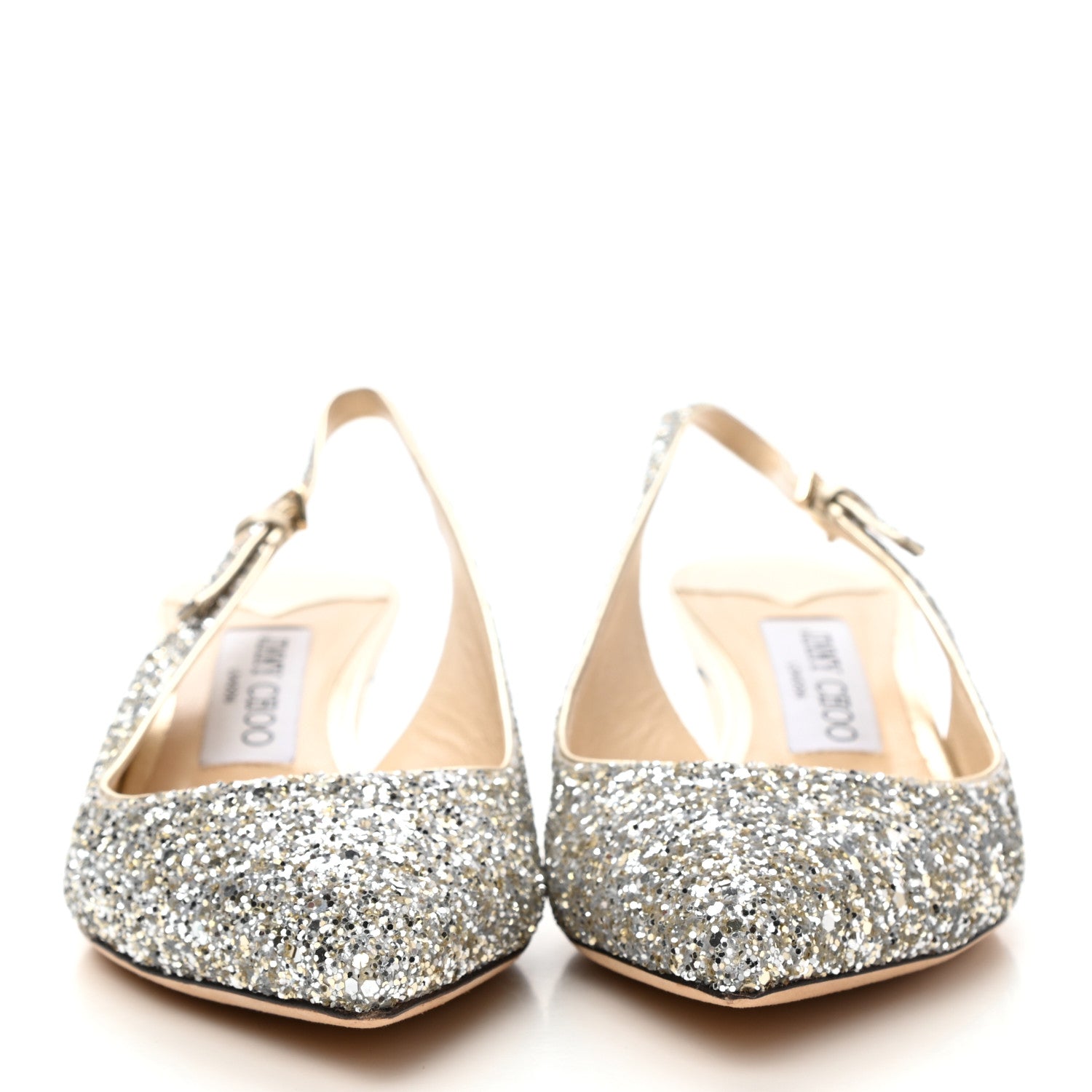 Jimmy Choo Glitter Gemma 40 Slingback Pump 37 Champagne 2 of 9