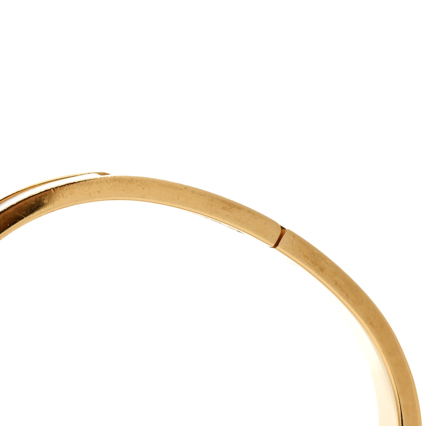 Enamel Narrow Clic Clac H Bracelet PM White