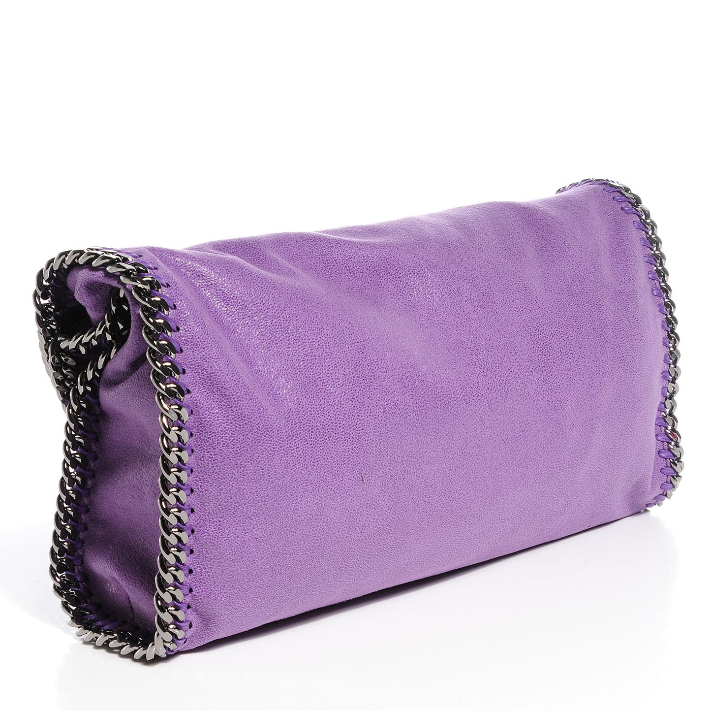 Faux Leather Shaggy Deer Falabella Small Tote Bright Purple