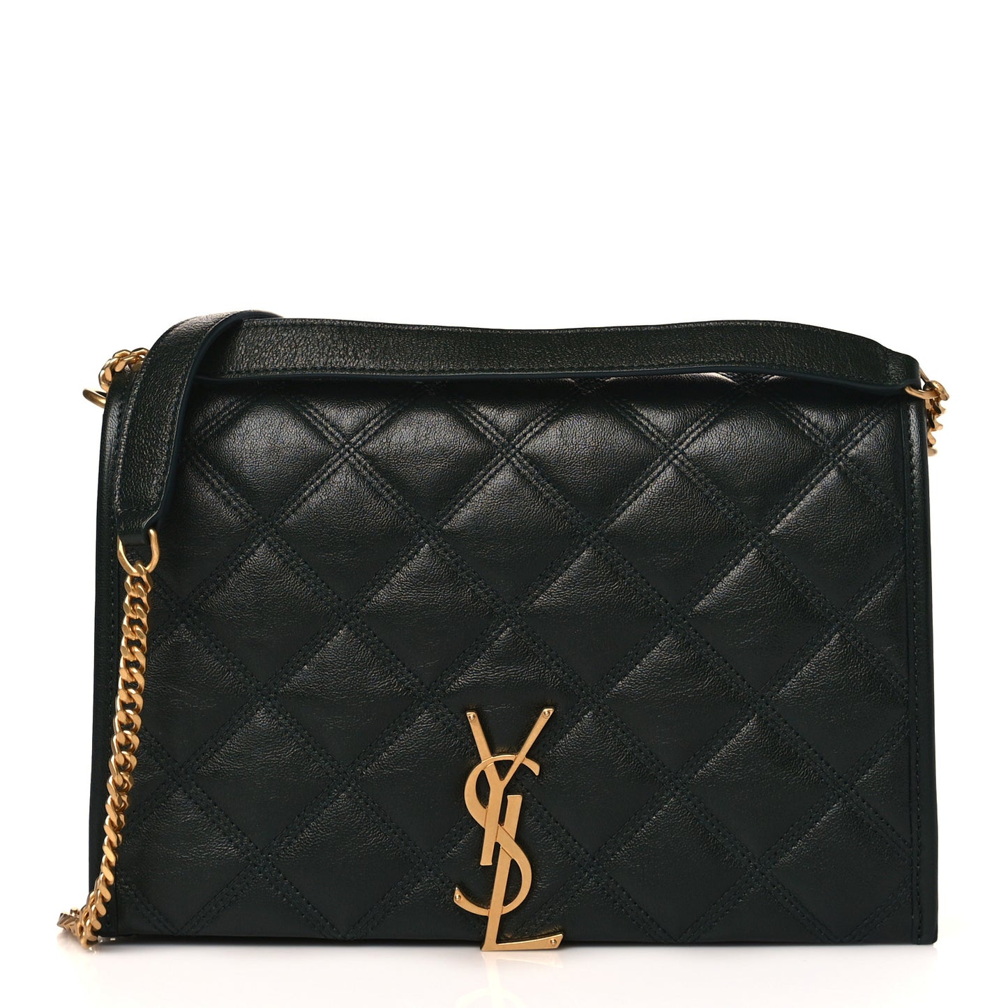 Lambskin Quilted Mini Becky Chain Bag New Vert Fonce