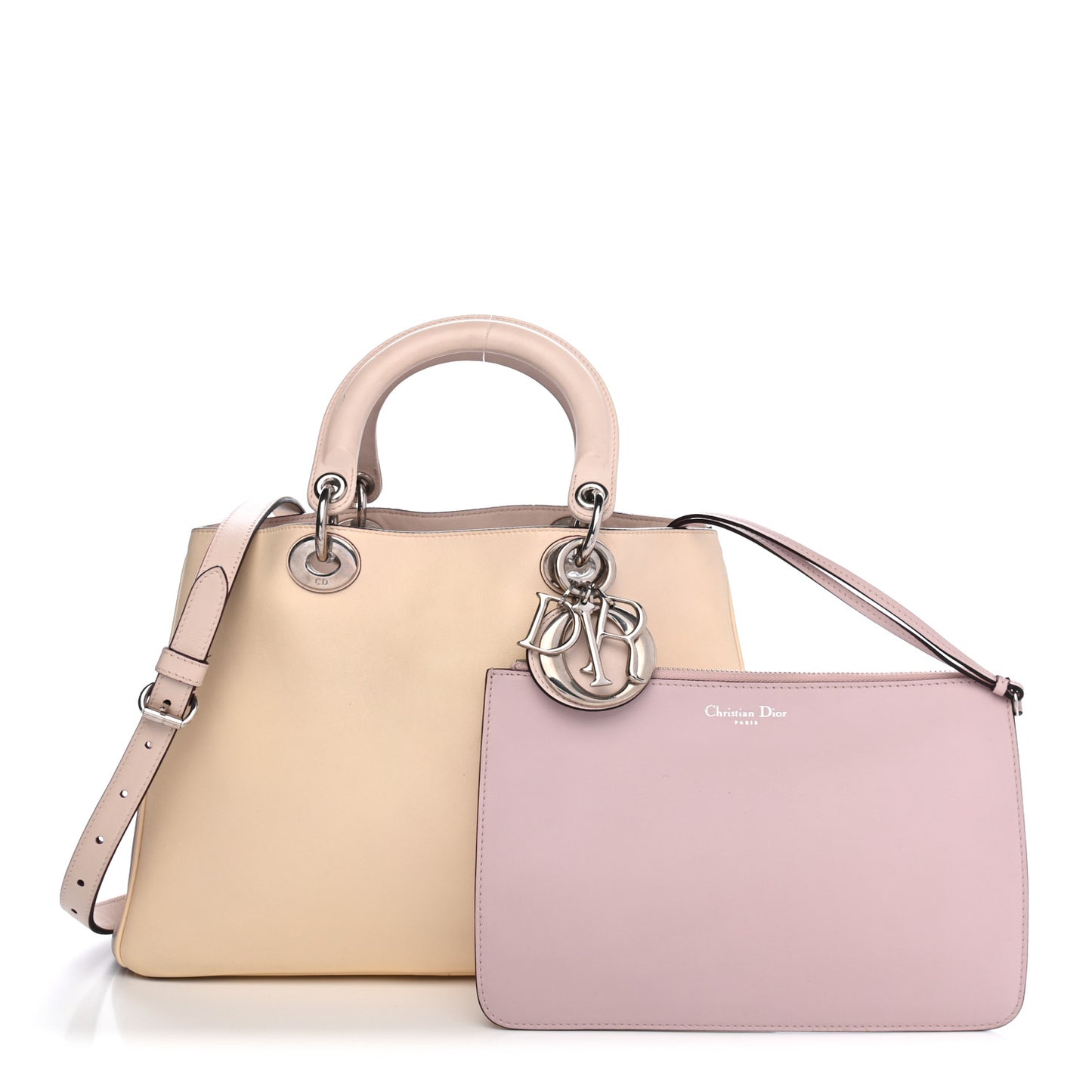 Smooth Calfskin Medium Diorissimo Tote Beige Pink