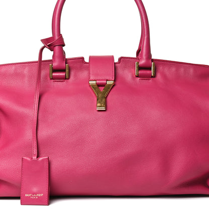 Saint Laurent Calfskin Medium Classic Y Cabas Fuchsia 15 of 34