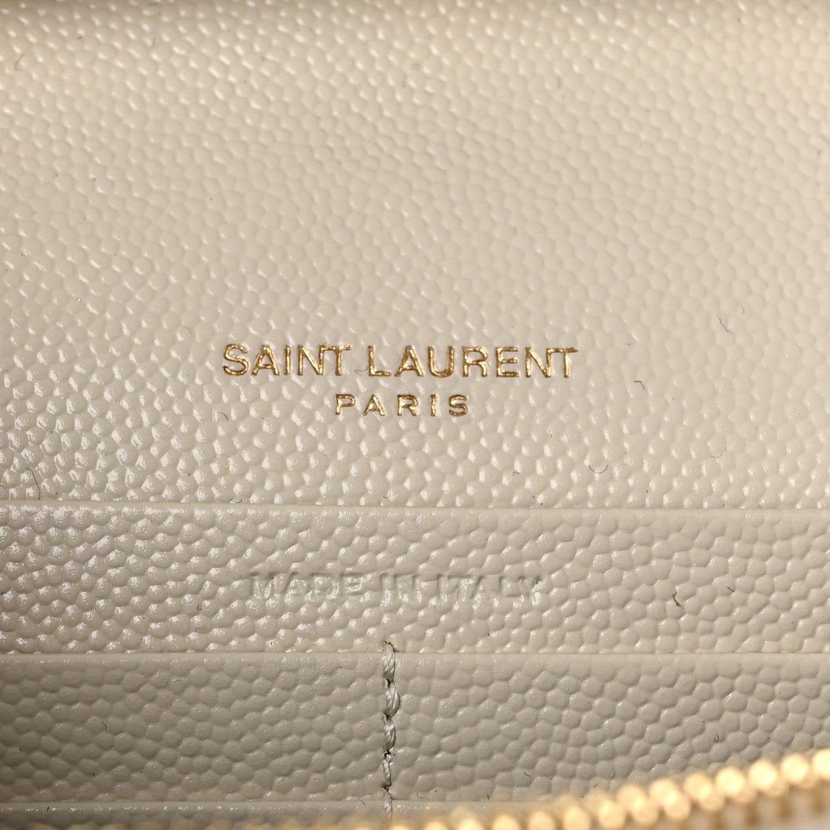 Grain De Poudre Matelasse Chevron Monogram Chain Wallet Crema Soft