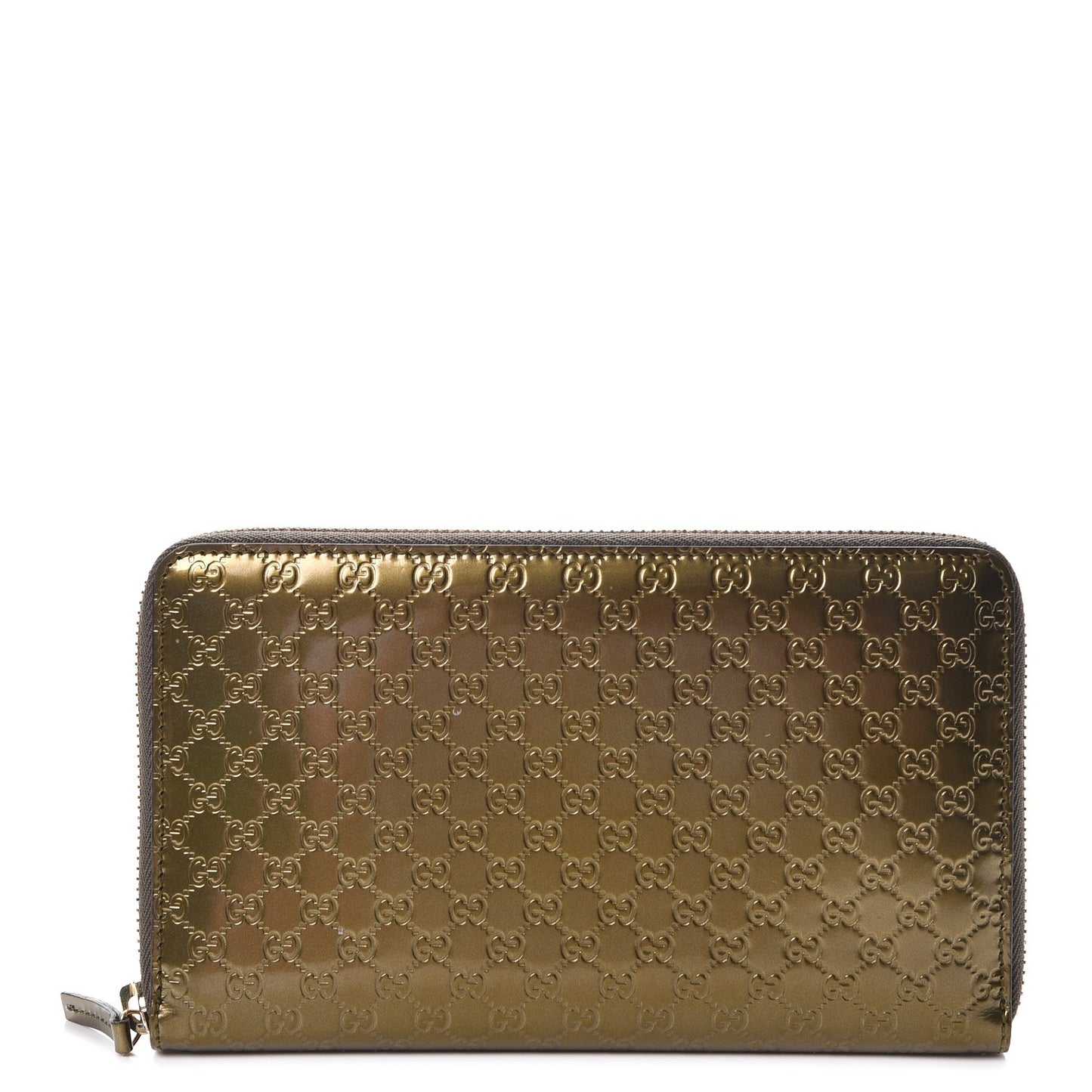 Shine Microguccissima Zippy Wallet Gold