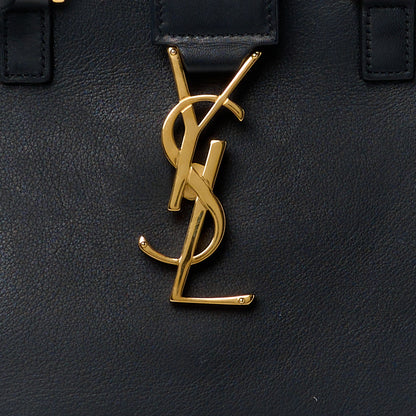 Saint Laurent Smooth Calfskin Small Monogram Cabas Black 9 of 11