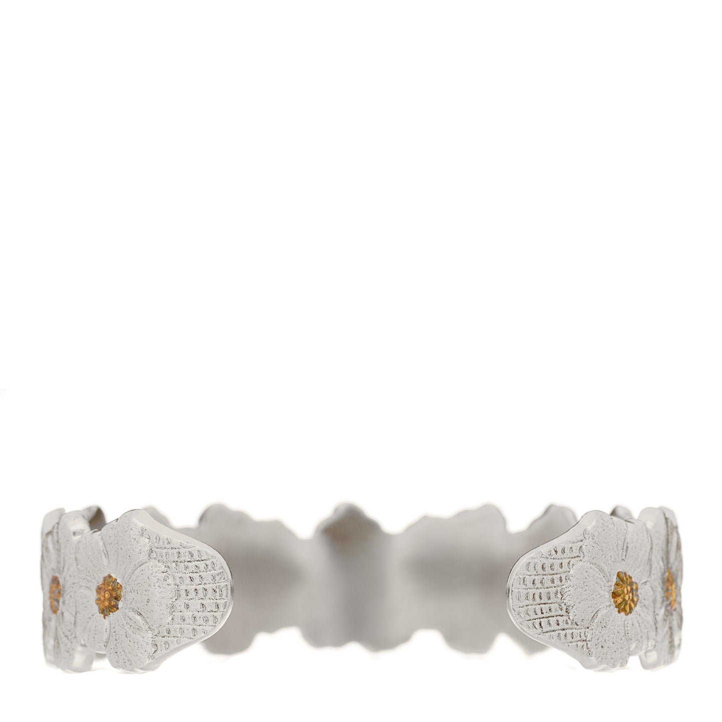 Sterling Silver Vermeil Blossoms Daisy Narrow Cuff Bracelet