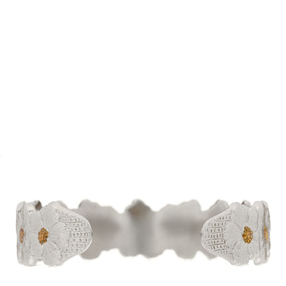 Buccellati Sterling Silver Vermeil Blossoms Daisy Narrow Cuff Bracelet 2 of 3