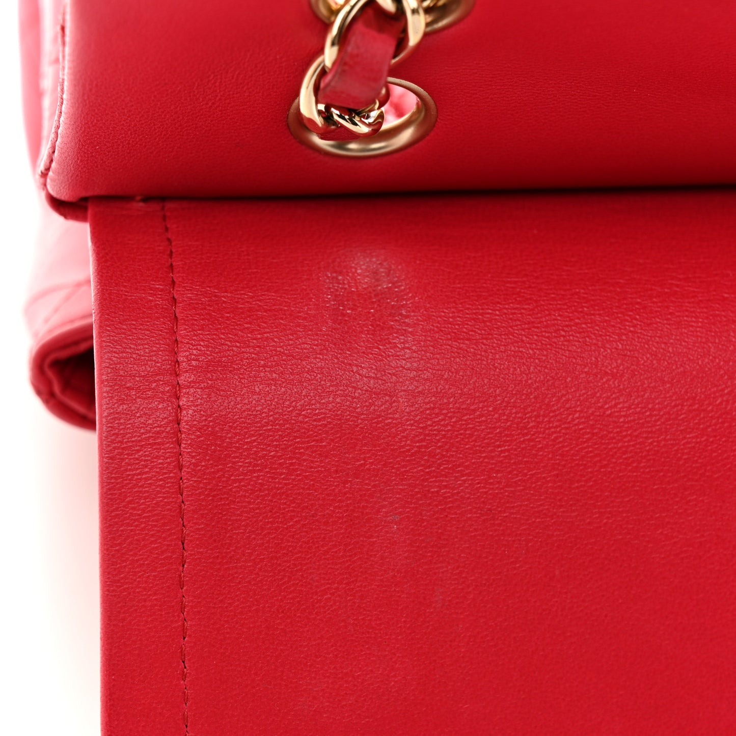 Lambskin Quilted Medium Double Flap Dark Pink