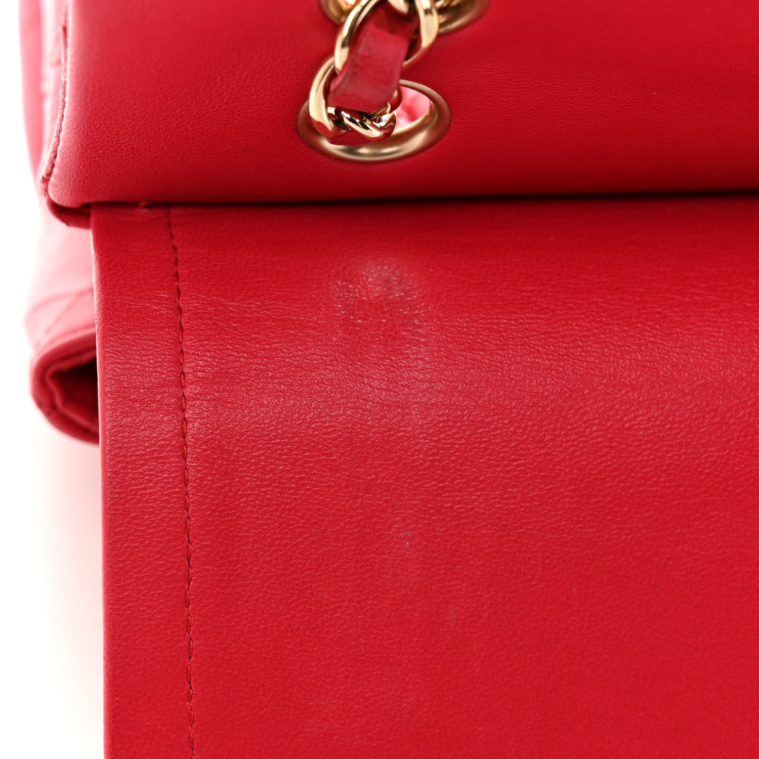 Chanel Lambskin Quilted Medium Double Flap Dark Pink 13 of 13