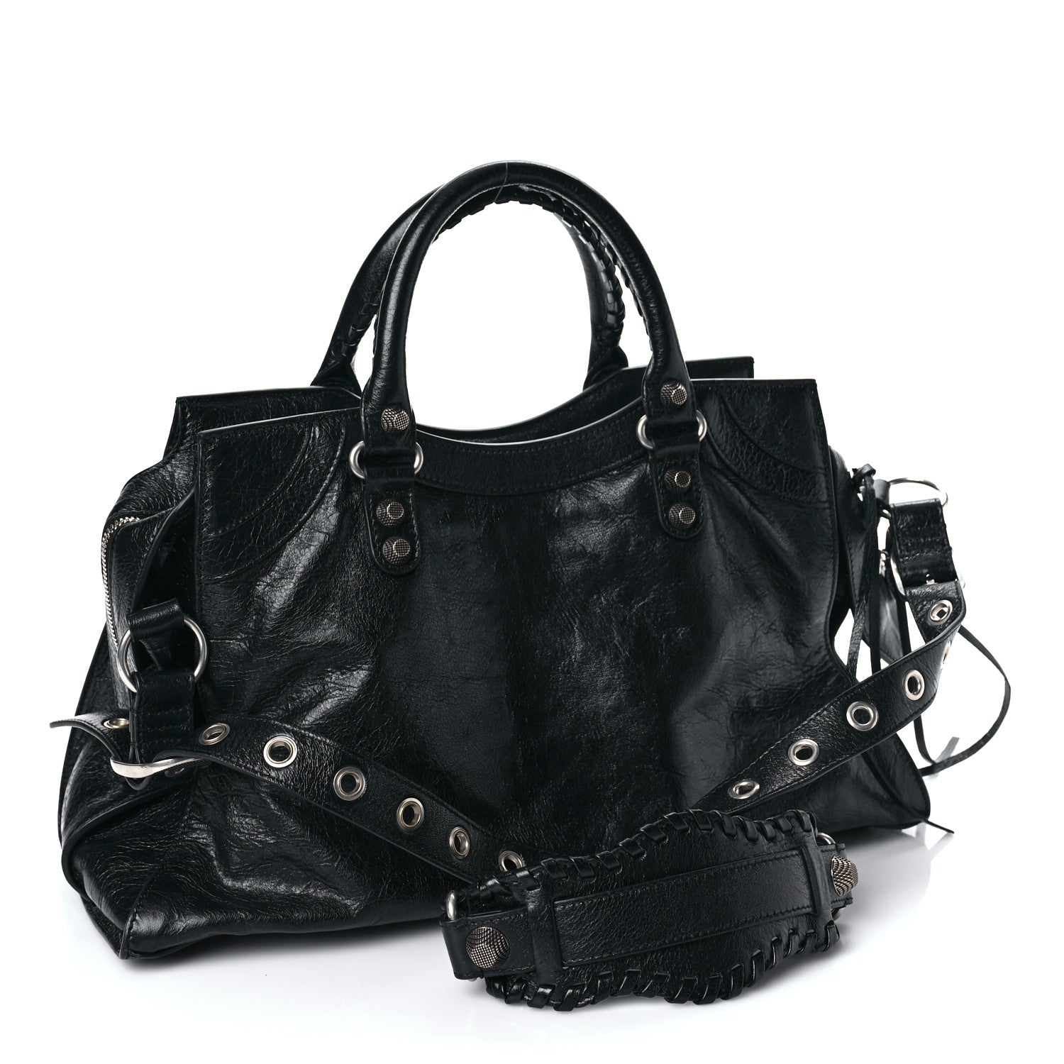 Balenciaga Agneau Arena Neo Cagole City Handbag Black 3 of 8