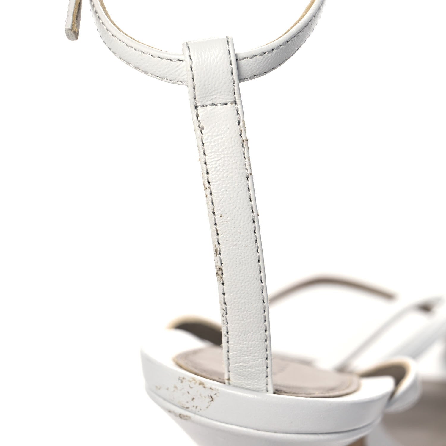 Bottega Veneta Lambskin Stretch Multi Strap 90mm Sandals 39 Optic White 9 of 12