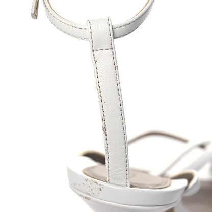 Bottega Veneta Lambskin Stretch Multi Strap 90mm Sandals 39 Optic White 9 of 12