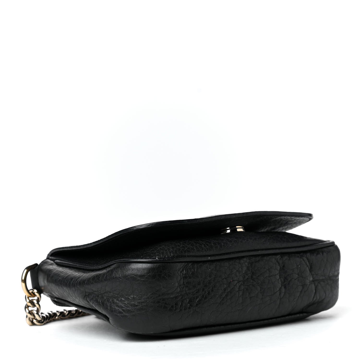 Gucci Pebbled Calfskin Small Soho Flap Crossbody Black 3 of 4