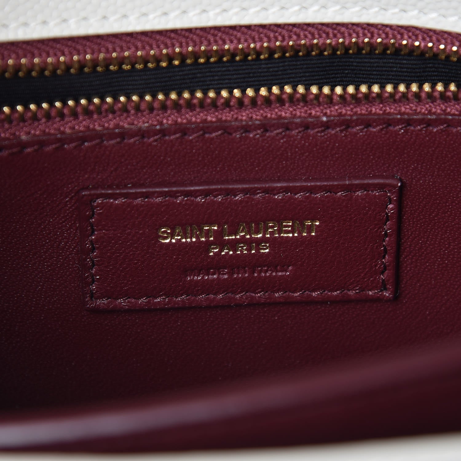 Saint Laurent Smooth Calfskin Monogram Cassandra Clasp Bag Porcellana 9 of 10