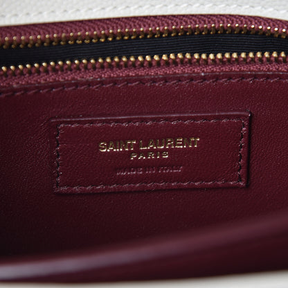 Saint Laurent Smooth Calfskin Monogram Cassandra Clasp Bag Porcellana 9 of 10