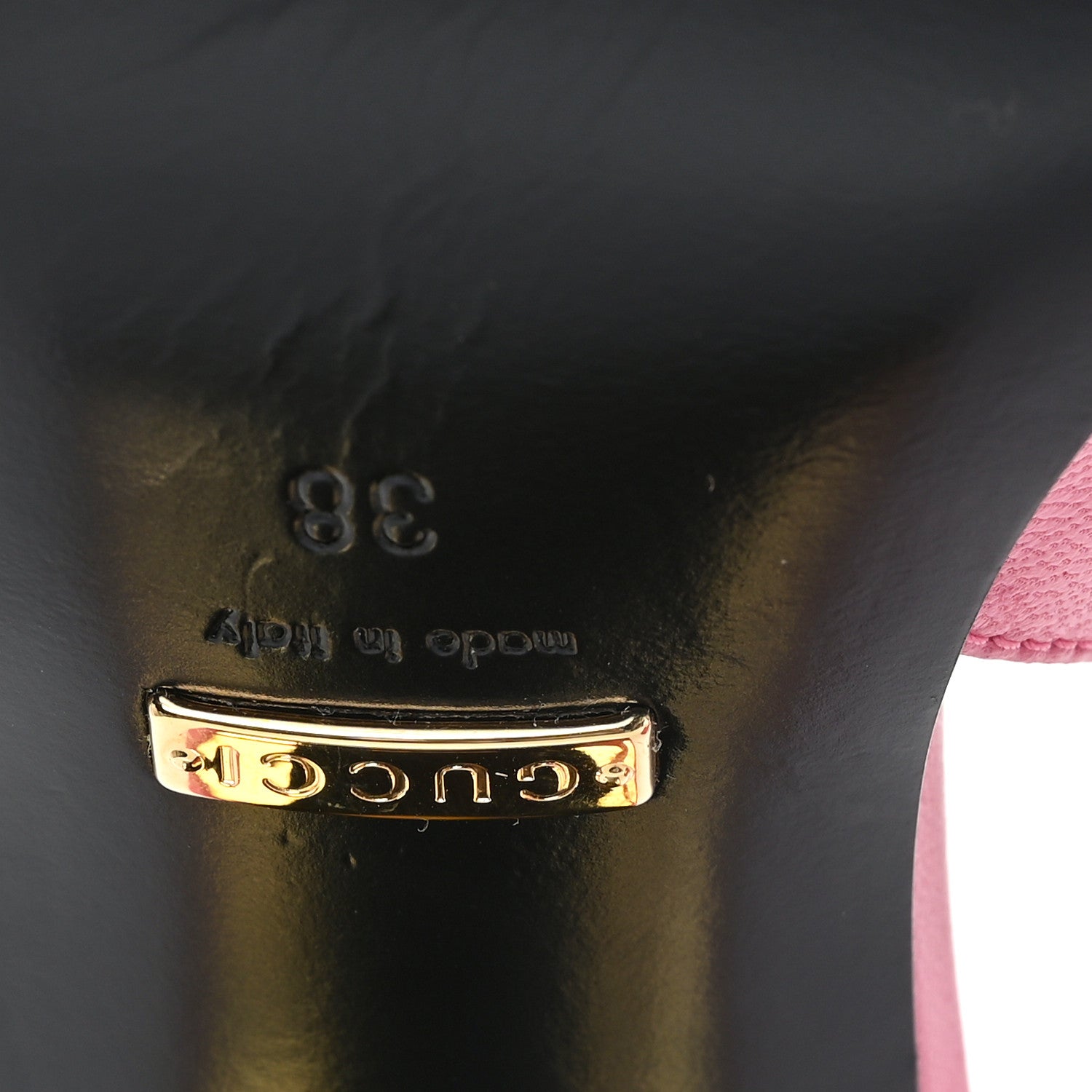 Gucci Malaga Kid Horsebit 75mm Slingback Pumps 38 Pink 7 of 8