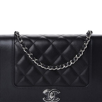 Chanel Caviar Quilted Vintage Mademoiselle Wallet On Chain WOC Black 11 of 12