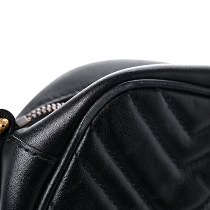 Gucci Calfskin Matelasse Small GG Marmont Chain Shoulder Bag Black 18 of 19