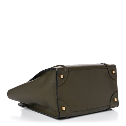 Celine Drummed Calfskin Mini Luggage Jungle 3 of 11