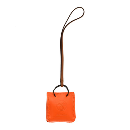 Hermes Milo Lambskin Swift Shopping Bag Charm Feu Gold 1 of 3