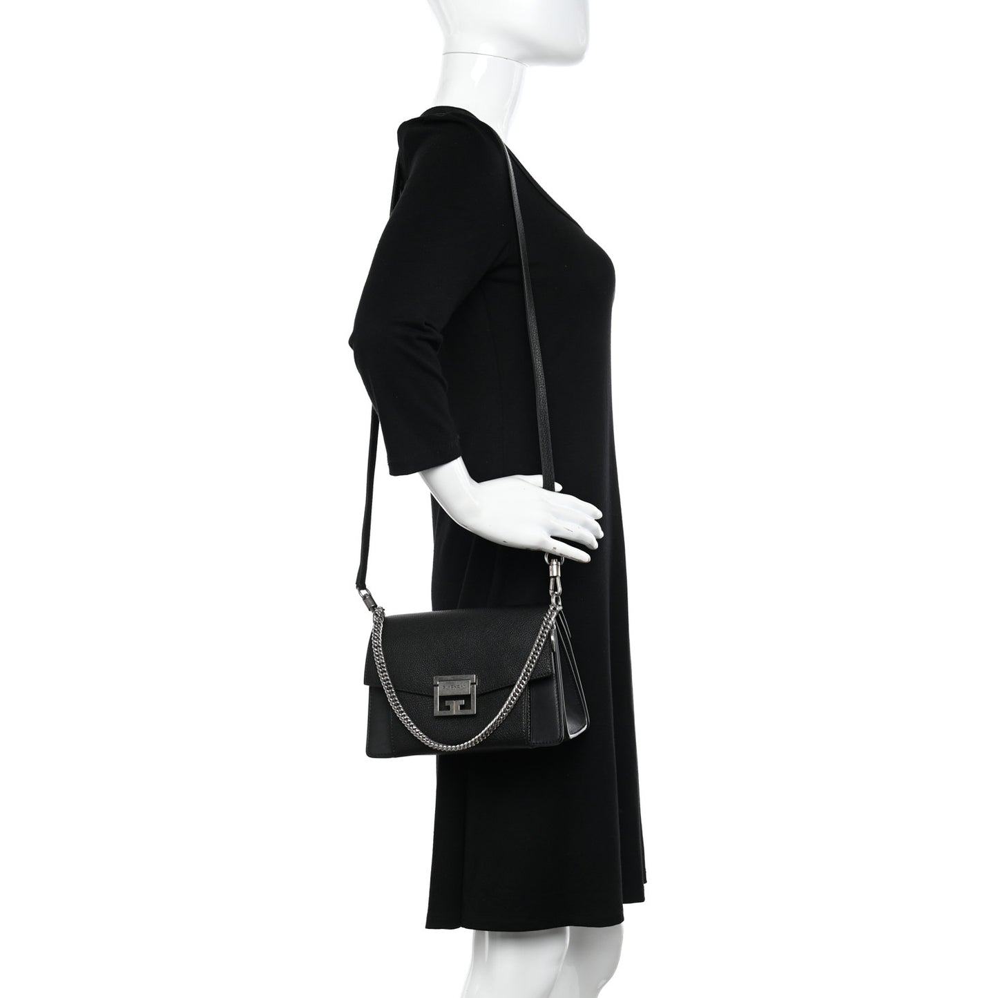 Goatskin Small GV3 Shoulder Bag Black