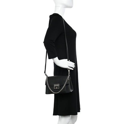 Givenchy Goatskin Small GV3 Shoulder Bag Black 2 of 10