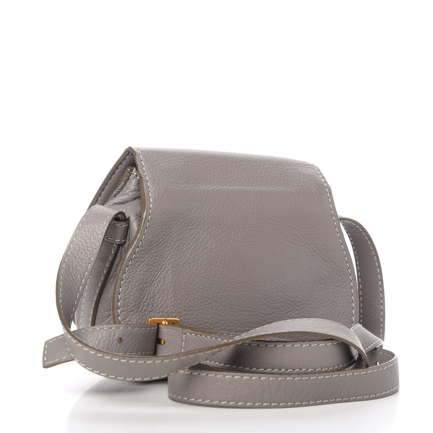 Chloe Calfskin Mini Marcie Round Crossbody Bag Cashmere Grey 3 of 10