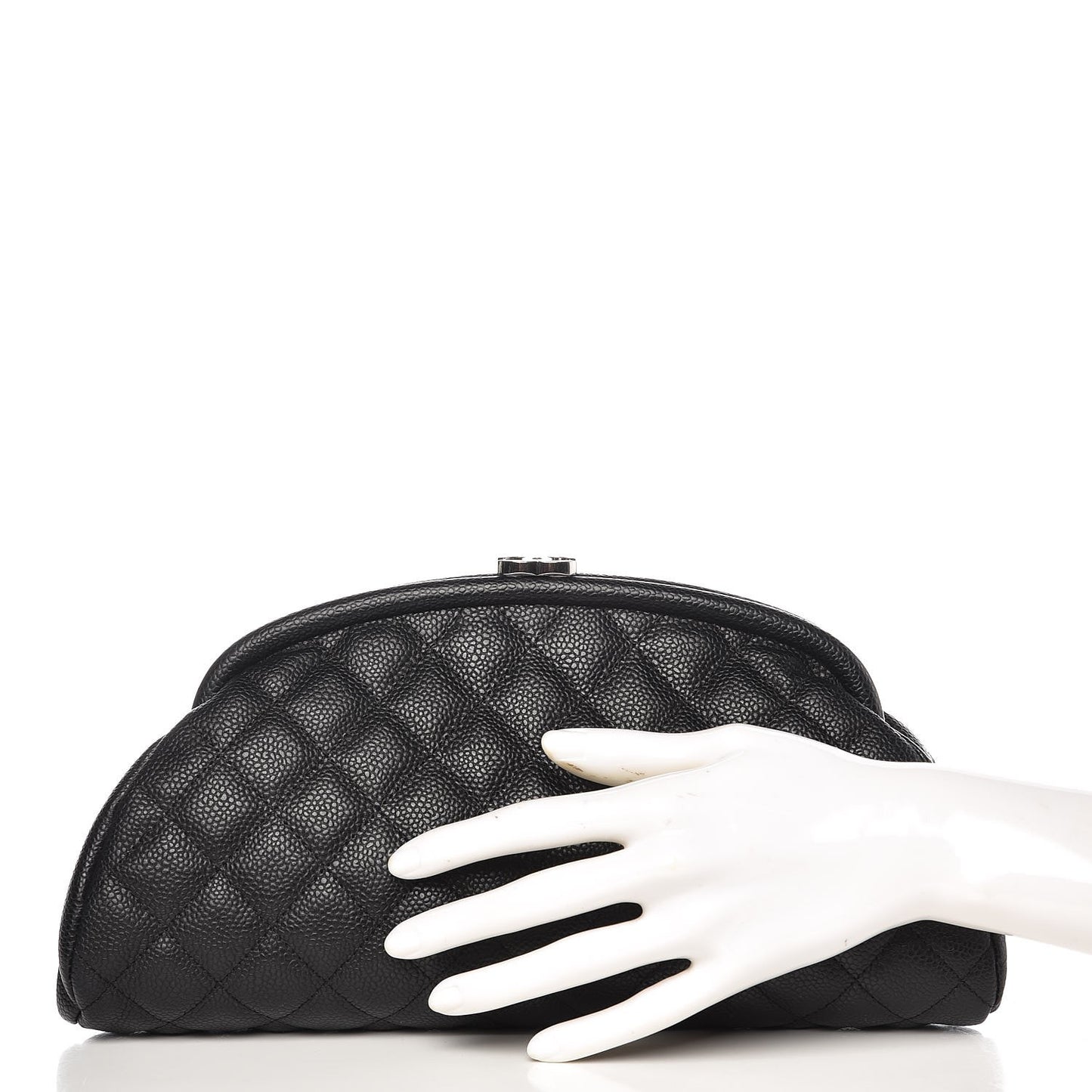 Caviar Quilted Timeless Clutch Black