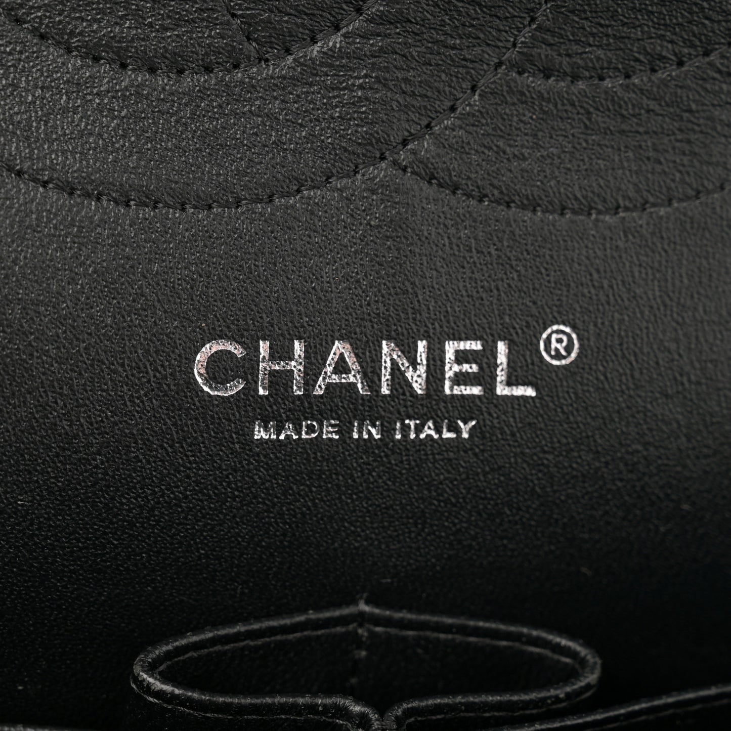 Patent Quilted Jumbo Double Flap Black
