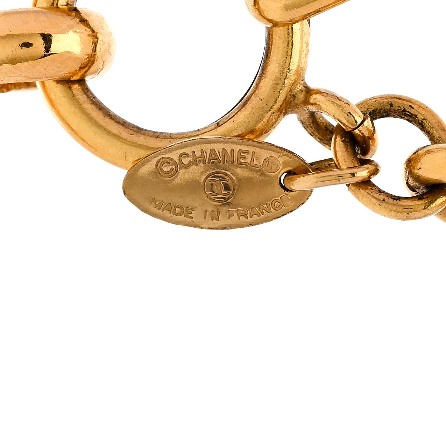 Chanel Metal Quilted CC Long Necklace Gold 5 of 7