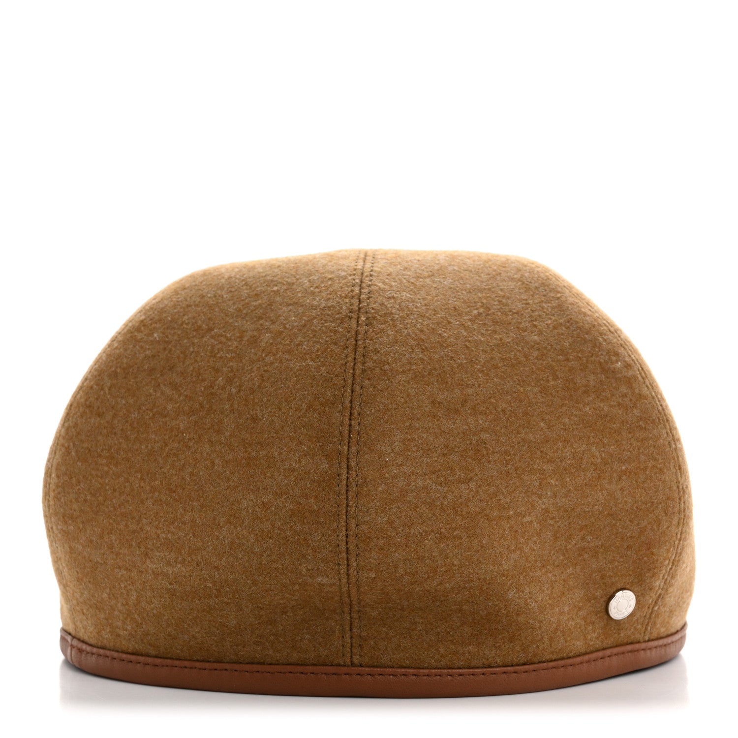 Hermes Jersey De Laine Gabrielle Beret Hat 59 Gold 6 of 8