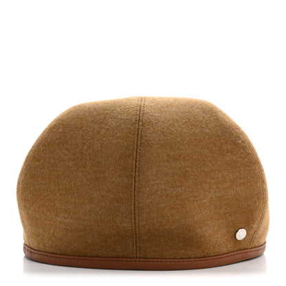 Hermes Jersey De Laine Gabrielle Beret Hat 59 Gold 6 of 8