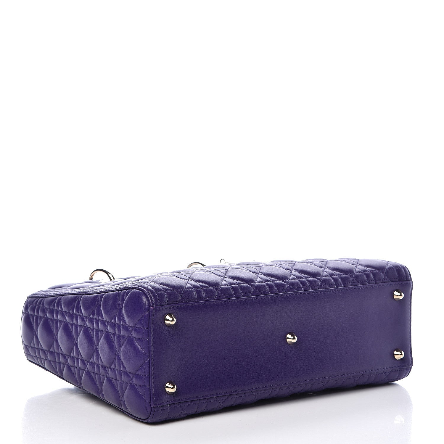 Christian Dior Lambskin Cannage Large Lady Dior Purple 4 of 12