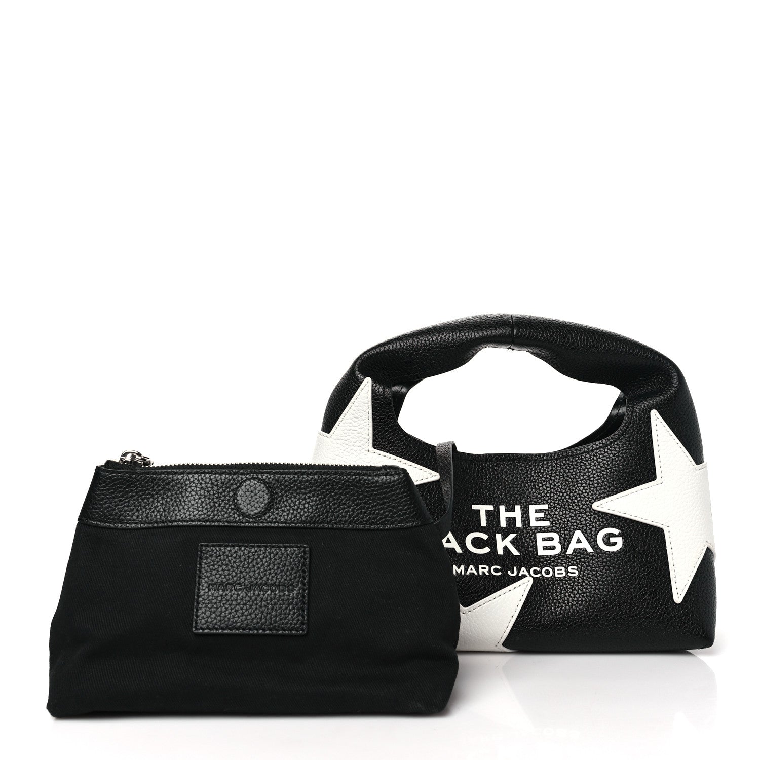 Marc Jacobs Grained Calfskin Star Mini The Sack Bag Black 3 of 12