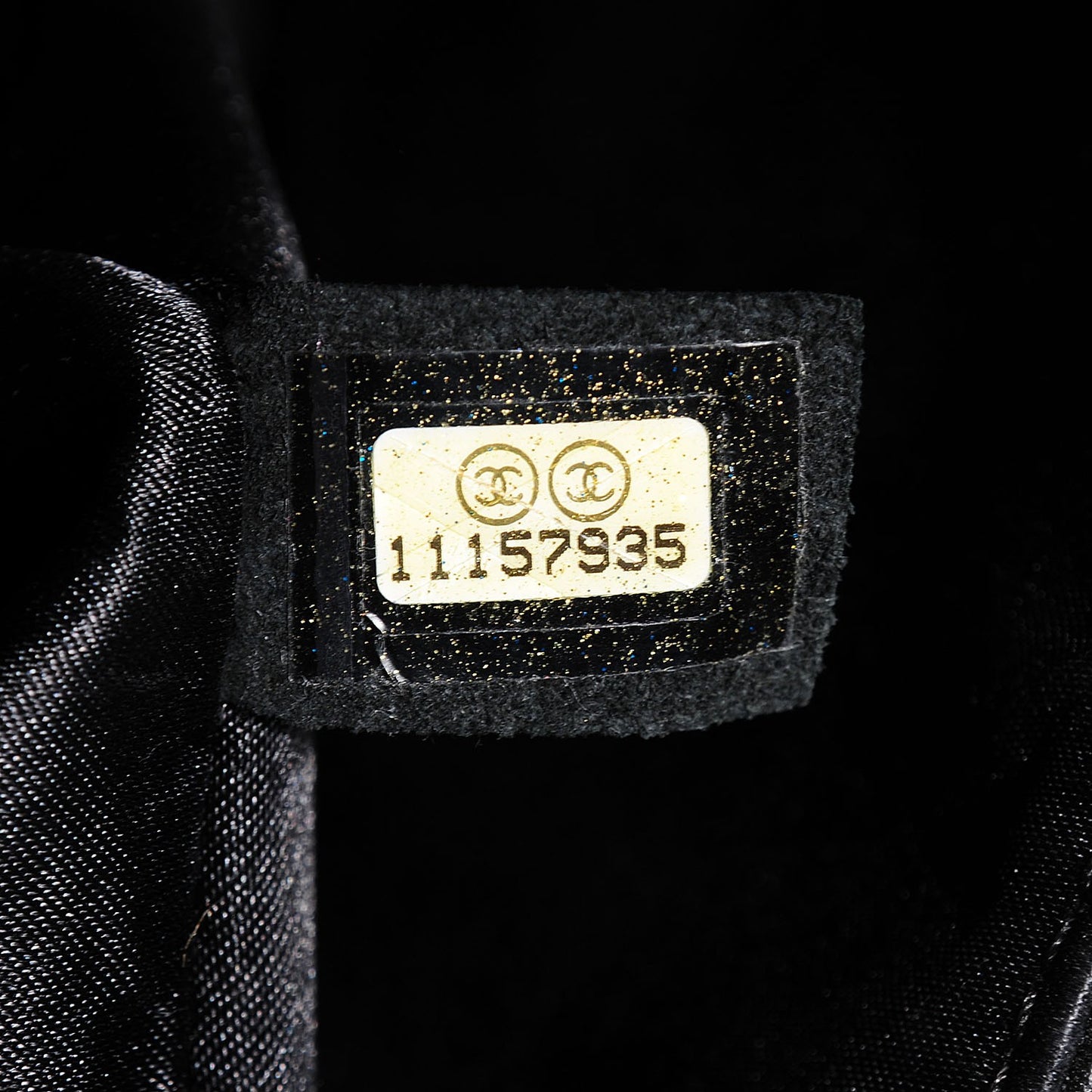 Aged Calfskin Perforated Flap Black