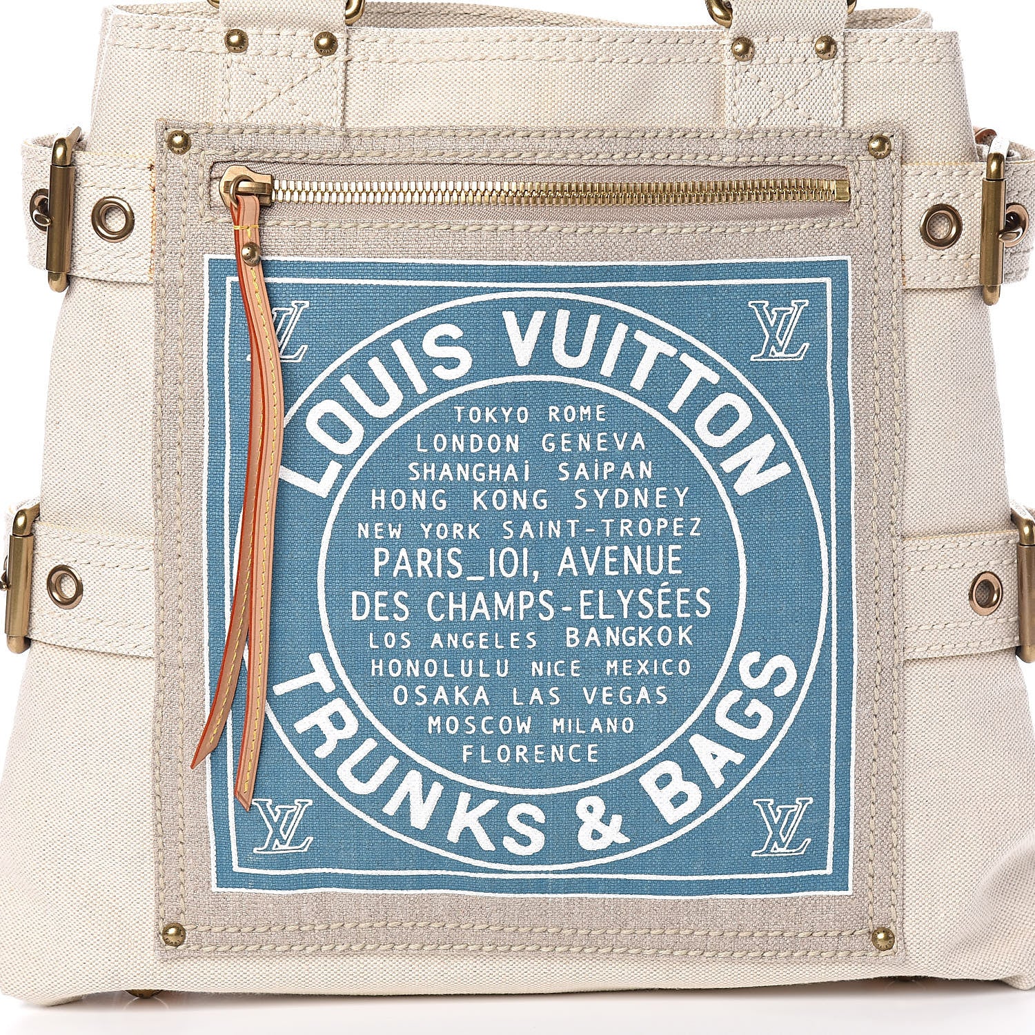 Louis Vuitton Toile Globe Shopper Cabas MM Blue 11 of 12