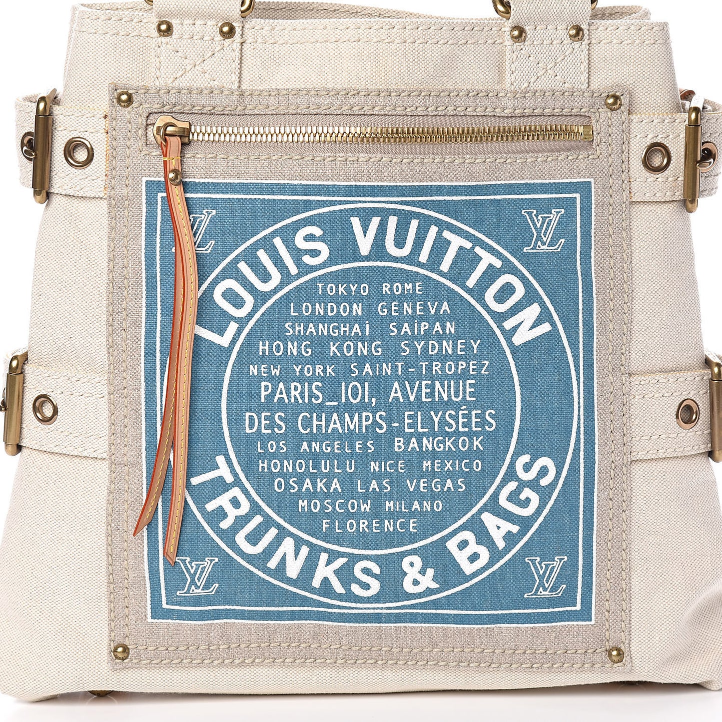 Toile Globe Shopper Cabas MM Blue