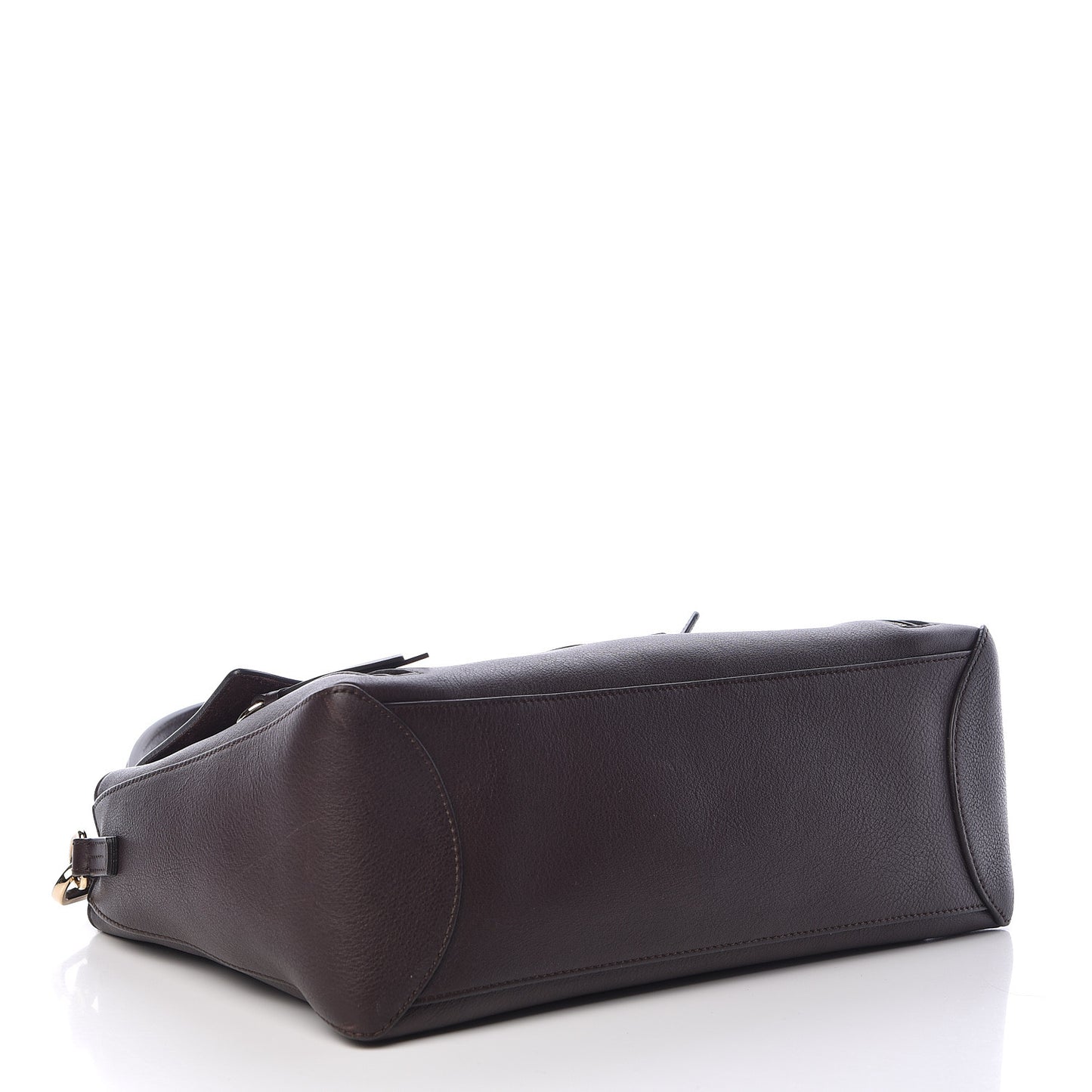 Smooth Calfskin Suede Medium Faye Day Shoulder Bag Carbon Brown
