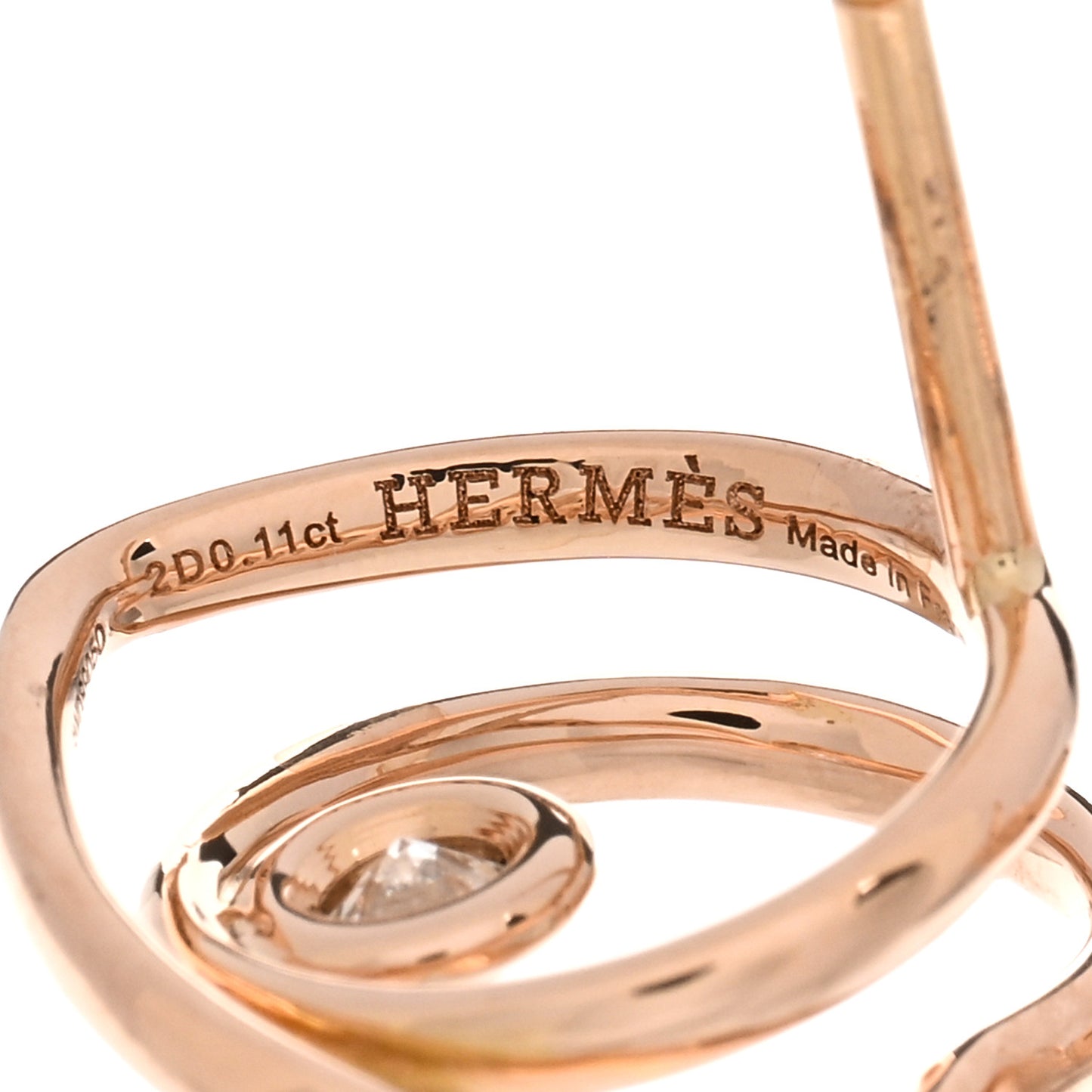 18K Rose Gold Diamond TPM Vertige Coeur Earrings