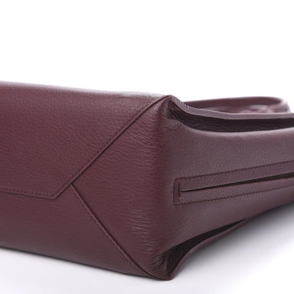 Balenciaga Calfskin Blackout Hardware Perforated Papier B4 Tote Burgundy 9 of 9