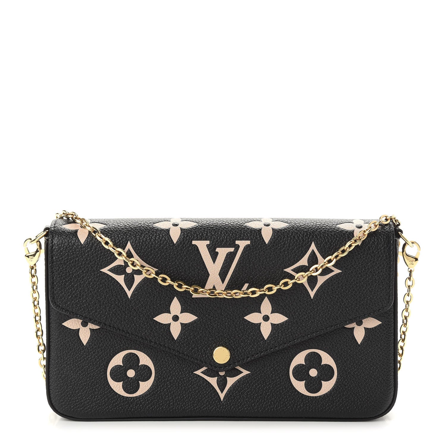 Louis Vuitton Empreinte Monogram Giant Felicie Pochette Black Beige 3 of 9