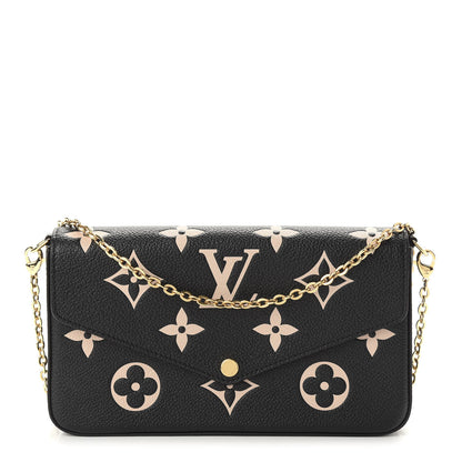 Louis Vuitton Empreinte Monogram Giant Felicie Pochette Black Beige 3 of 9