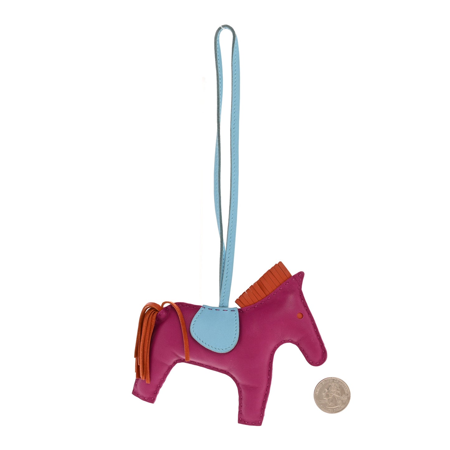 Milo Lambskin Grigri Rodeo Horse Bag Charm MM Rose Pourpre Cornaline Celeste Rose Pourpre