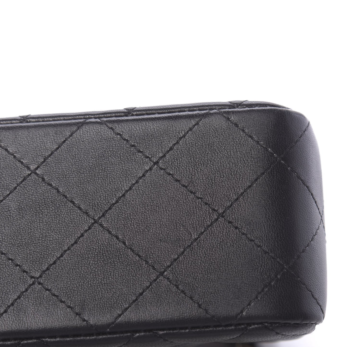 Lambskin Quilted Mini Rectangular Flap Black
