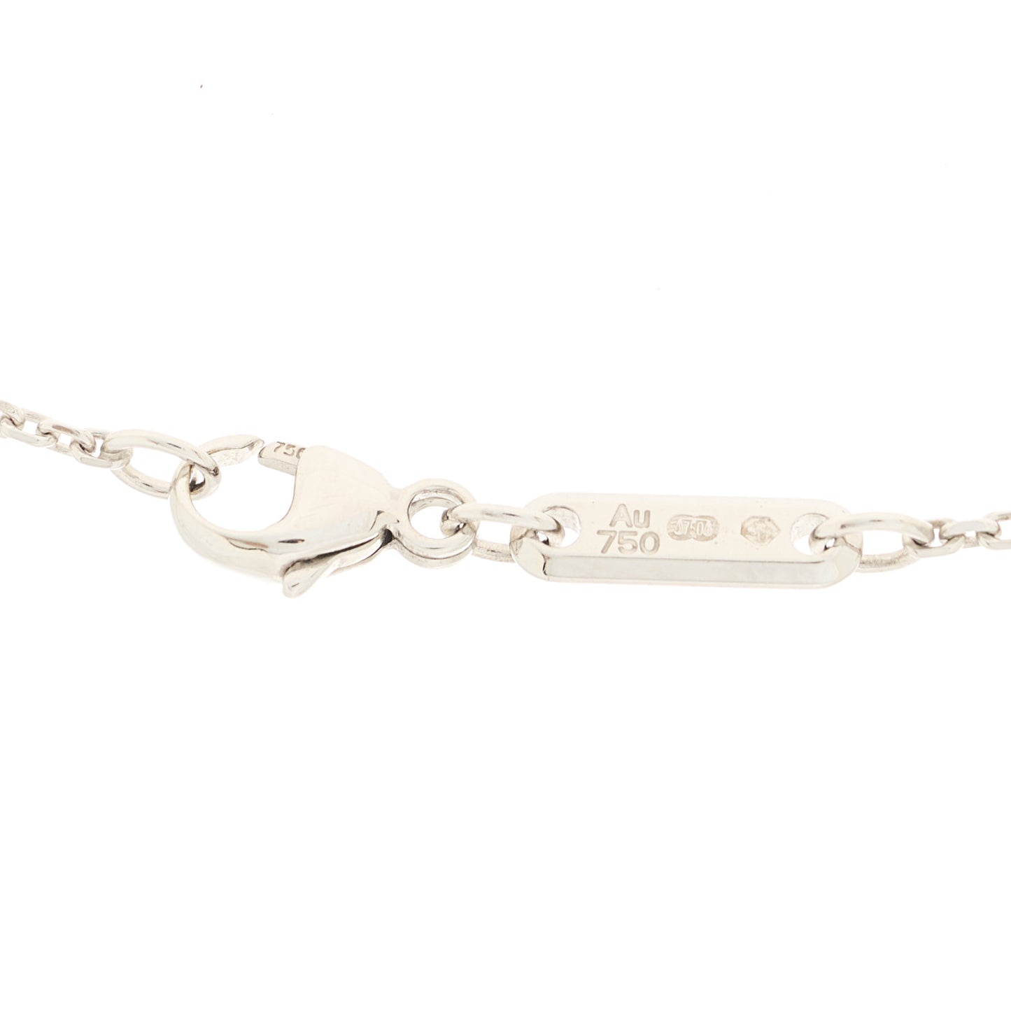 18K White Gold Diamond Happy Diamonds Hamsa Pendant Necklace
