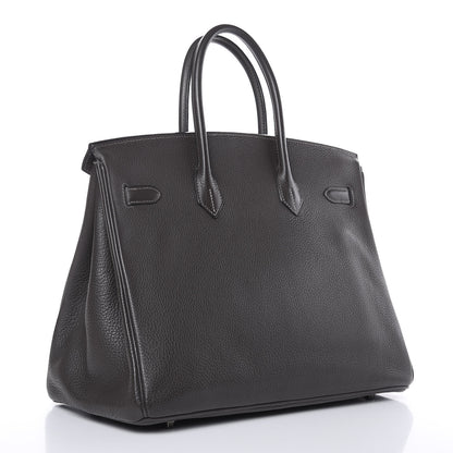 Hermes Taurillon Clemence Birkin 35 Graphite 4 of 35